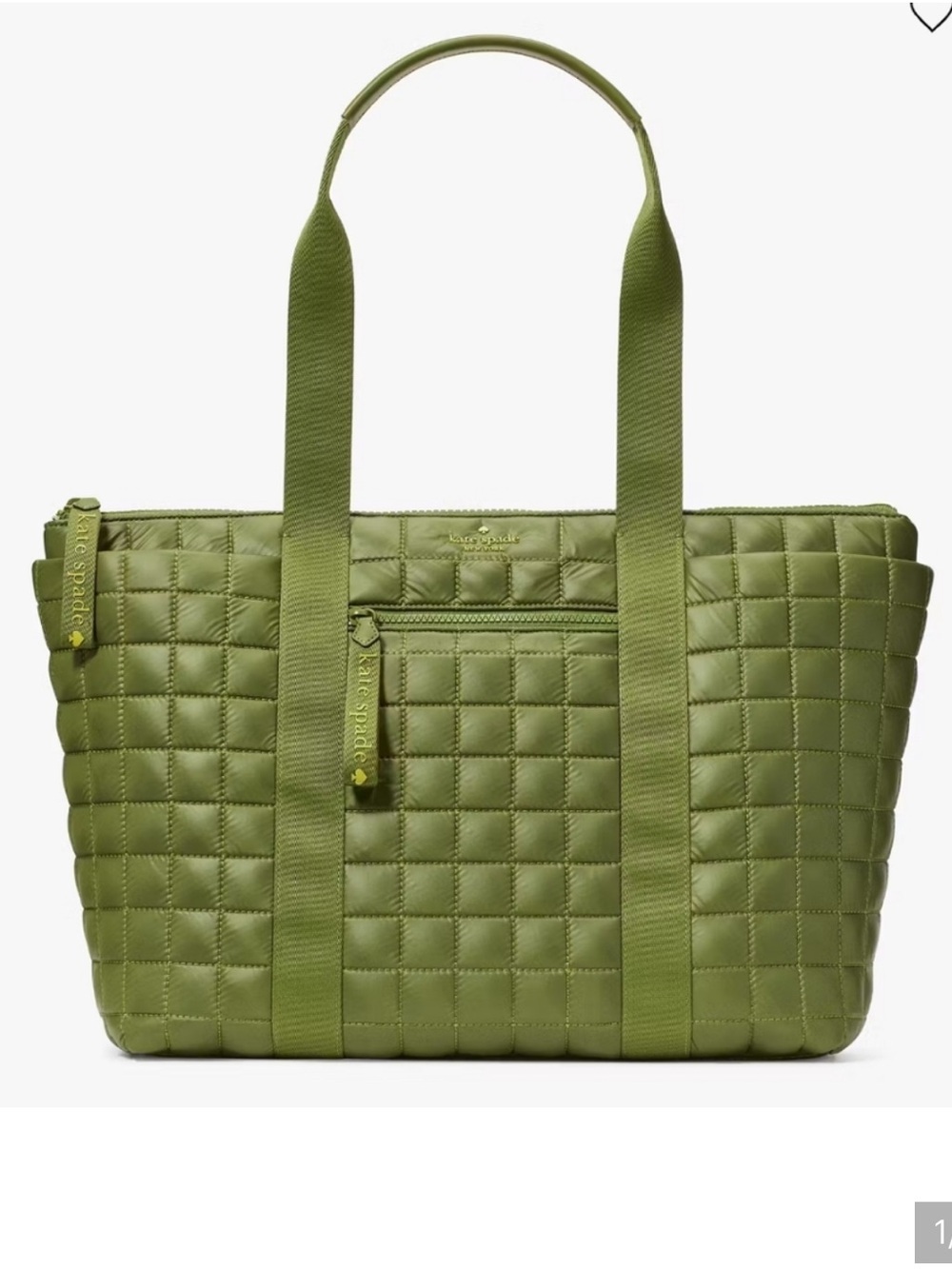 NWT Kate Spade Camden Tote in Kelp Forest Green Gorgeous Quilted Bag